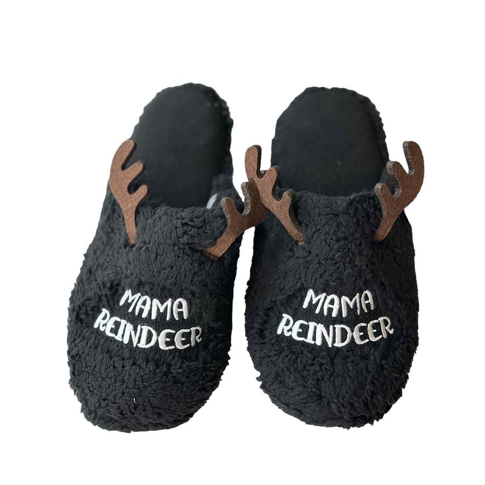 Mama Reindeer Jammies for Your‎ Families  Womens SZ 8-9 Slide Slippers NWT